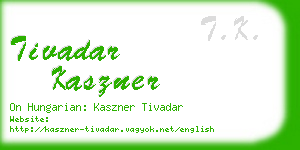 tivadar kaszner business card